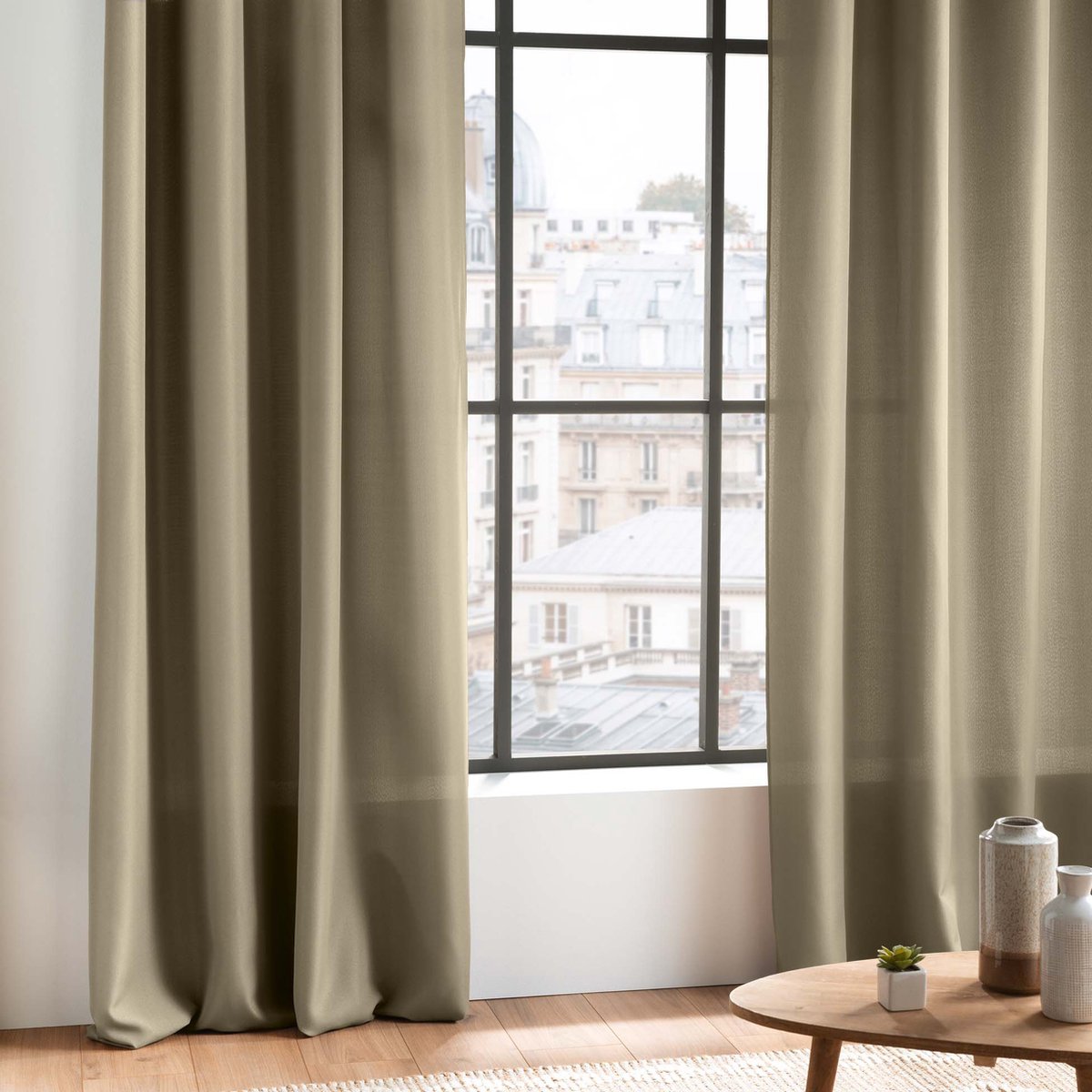 Wicotex - Gordijnen - Kant en klaar - Met ringen - 140x280cm - Linen - 2stuks