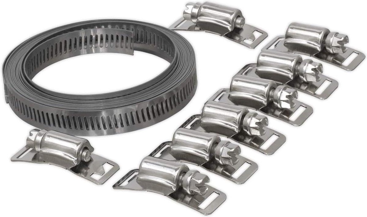 Slang Clip Set Zelfbouw 12.7mm Band Breedte - Sealey JC972