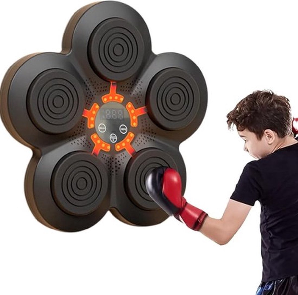 Muziekboksmachine - Bluetooth Intelligente Boksmachine voor Behendigheidstraining, Wandbokstraining, Thuisoefeningen, Stressvermindering