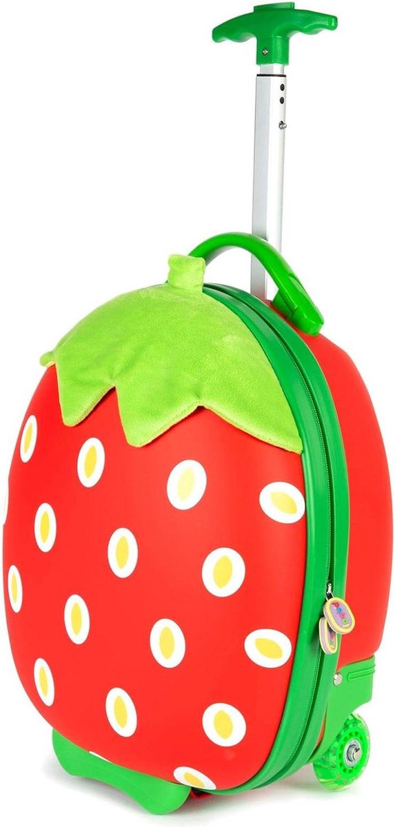 Tiny Trekker Kids Reiskoffer Draagtas Kind Cabine Bagage - Aardbei Rood