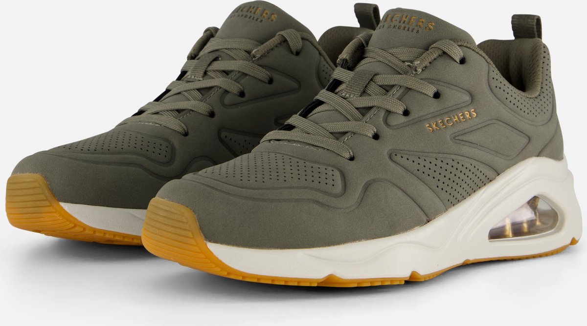 Skechers Tres Air Uno Sneakers groen Textiel - Dames