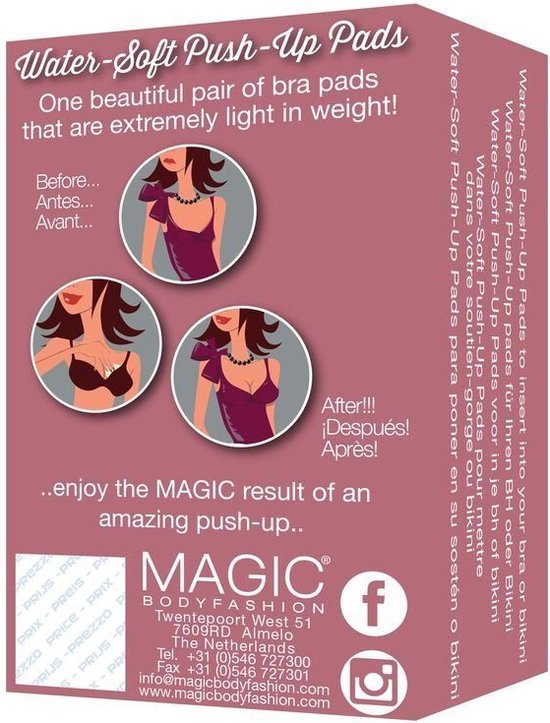 Bh vulling - Push up pads - Bikini vulling - MAGIC Bodyfashion Soft Push-Up Pads Dames - Push up Cup B/C - Beige - Strapless bh push up