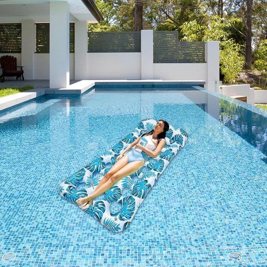 Hamac Gonflable Piscine 4 En 1 - Chaise Longue, Flotteur, Siège Sport, Support 150 Kg - 12