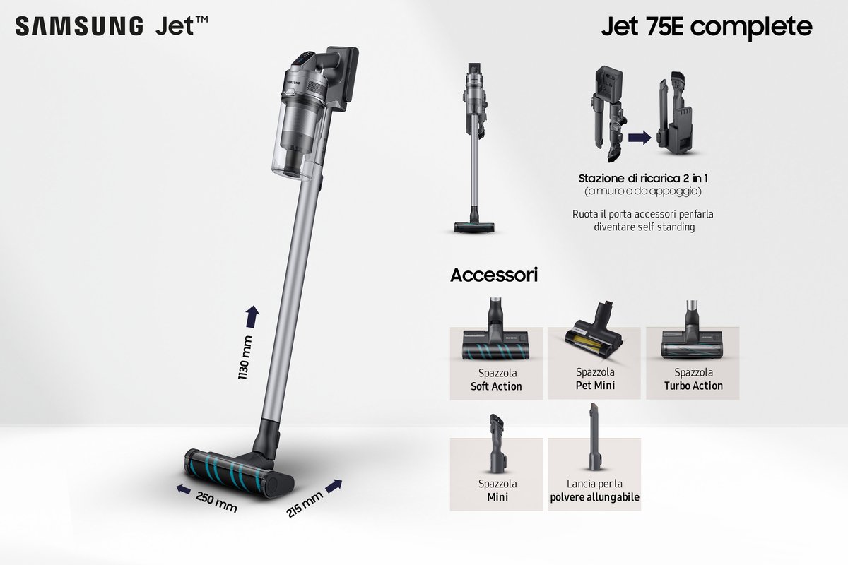Samsung - Jet 75E Complete - 200W - VS20B75ACR5/WA — afbeelding 7