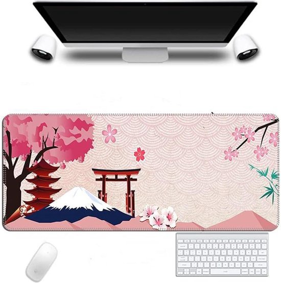 LL-COEUR XXL zwarte muismat gaming muismat laptop bureauonderlegger bureaumat (900 x 500 x 3 mm