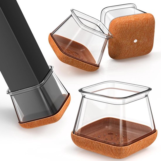 sourcing map 8 stuks rubberen voetjes plint buffer meubelvoet tafel kast poten anti-slip pads met metaal voor D31 x 24 x 18 mm