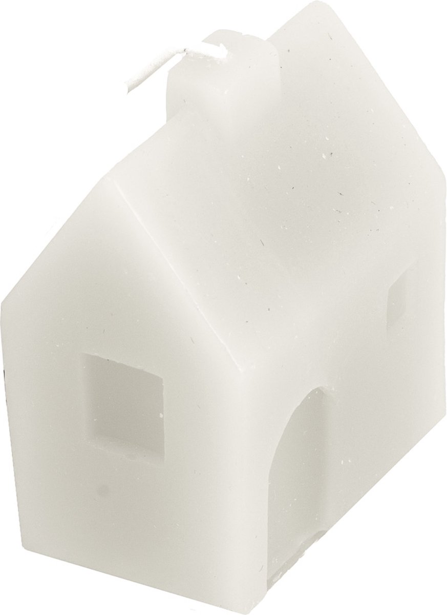HomeBound by KY | Kaars huis wit | 6,2x4x8cm | figuurkaars huis