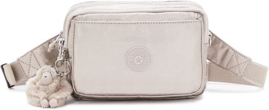 kipling Sac à épaule bandoulière Sac banane Basic Plus Abanu Multi Convertible Crossbody Metallic Glow Beige