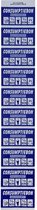 CombiCraft Halve consumptiebon op strip blauw (50x28 mm) - per 10.000 bonnen