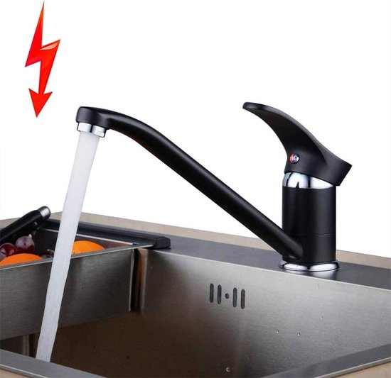GRIFEMA G4001W Keukenkraan Met 360° Draaibare Uitloop En Koudstart Eengreepsmengkraan Spoelbak Kraan Keuken Messing Wit