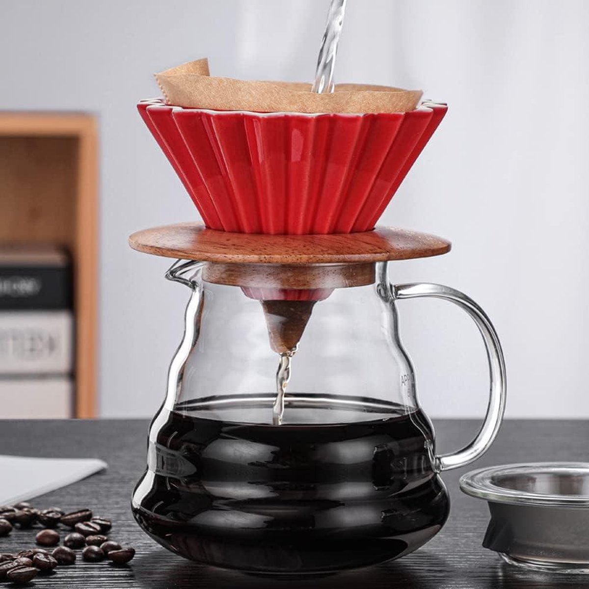 Papier Filtre Conique Non Blanchi Lot De 200 Filtres à Café V60 Taille 01 - Papier Non Blanchis 10,5x14,5cm - Pour Café Filtre Filtres Coniques Papier