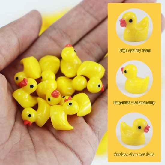 100 Pièces Mini Canards En Résine - Miniatures Canard En Résine