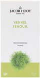 Doos Jacob Hooy Venkel, kruidendrank. Groene afbeelding van venkelplant onderaan.