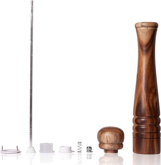 Moulins à Sel Et Poivre DeroTeno - Bois Acacia 30cm - Broyeur Céramique Réglable