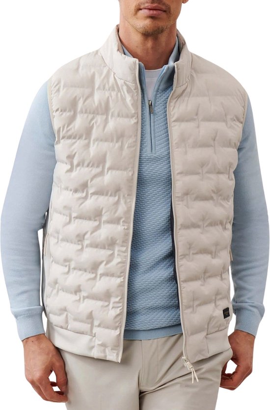 Cavallaro Napoli - Quilto Bodywarmer Ecru - Heren - Maat L - Regular-fit