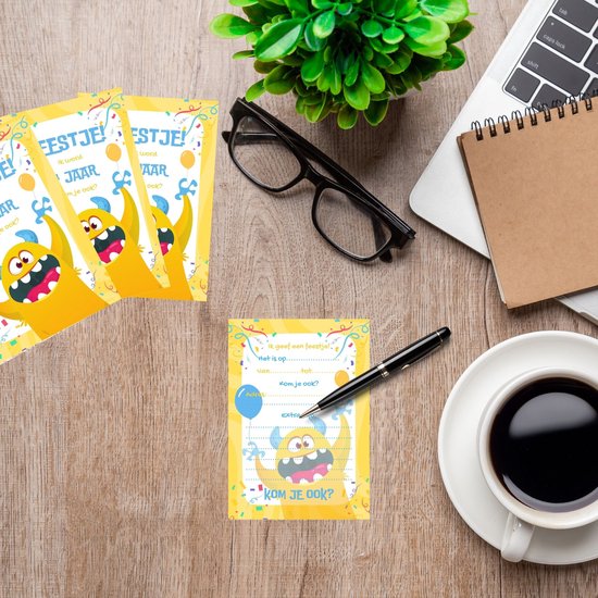 Invitation à une fête d'enfants - Fête d'enfants - Invitations - Anniversaire - Enveloppes incluses - Conception et impression propres - Carte de vœux - Cinquième anniversaire - 20 pièces - A6