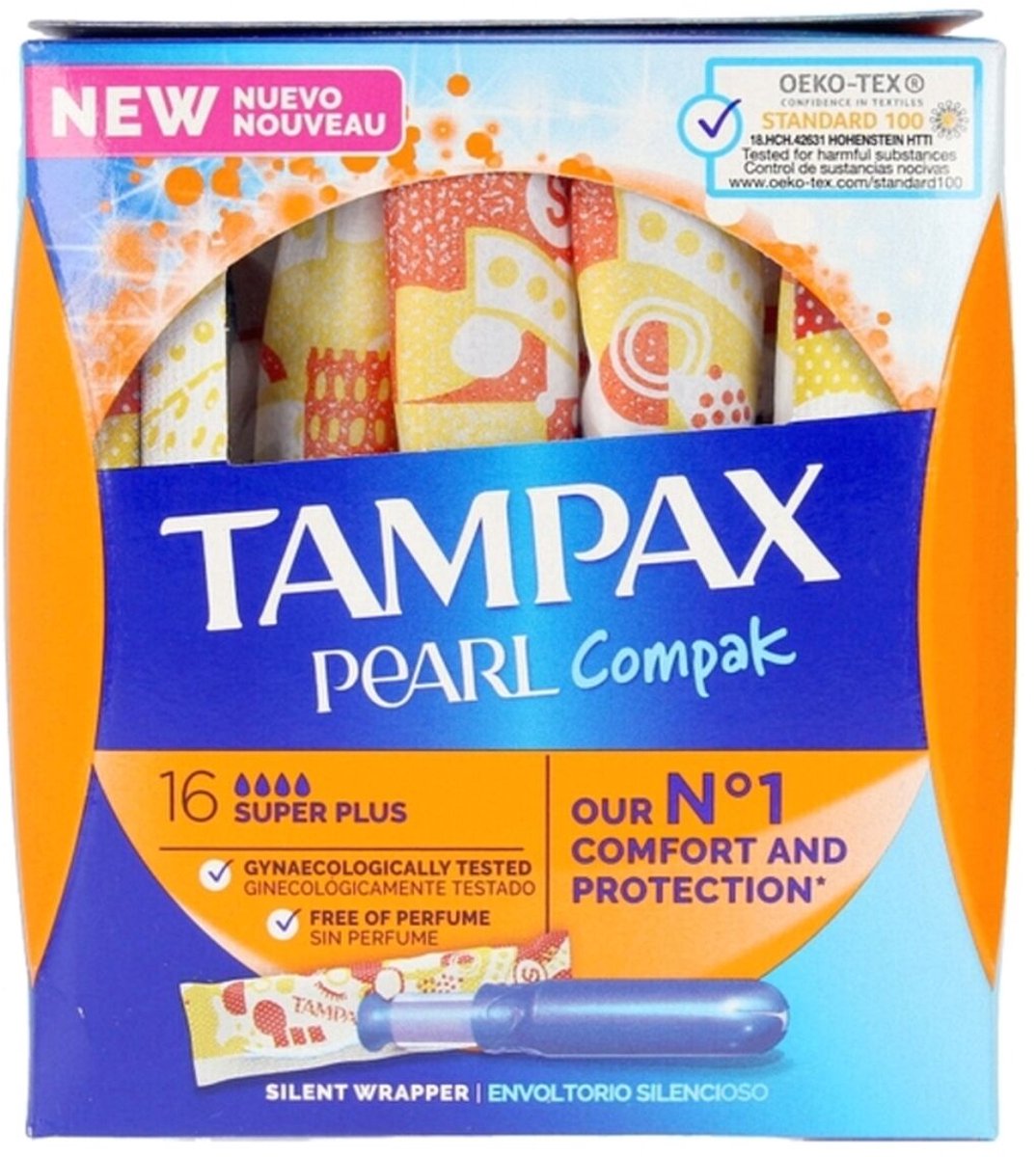 Tampax Pearl Compak - Tampons - Super Plus - 3 in 1 - 16st