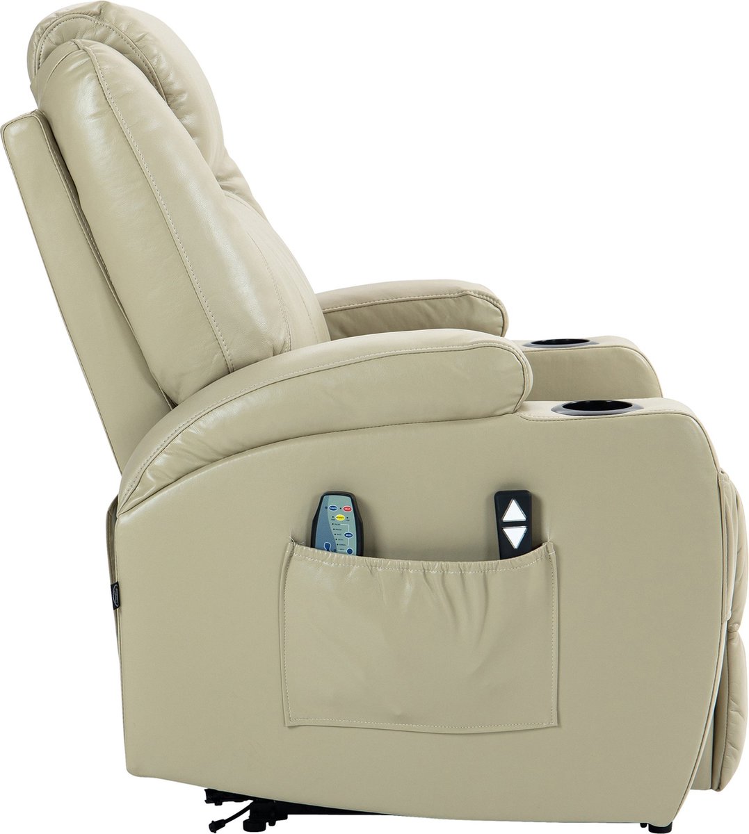 CLP Hepler Fauteuil Met Massagefunctie Creme Kunstleer - afbeelding 3
