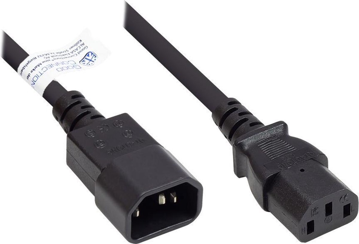 Alcasa P1430-S050 electriciteitssnoer Zwart 5 m C14 stekker C13 stekker