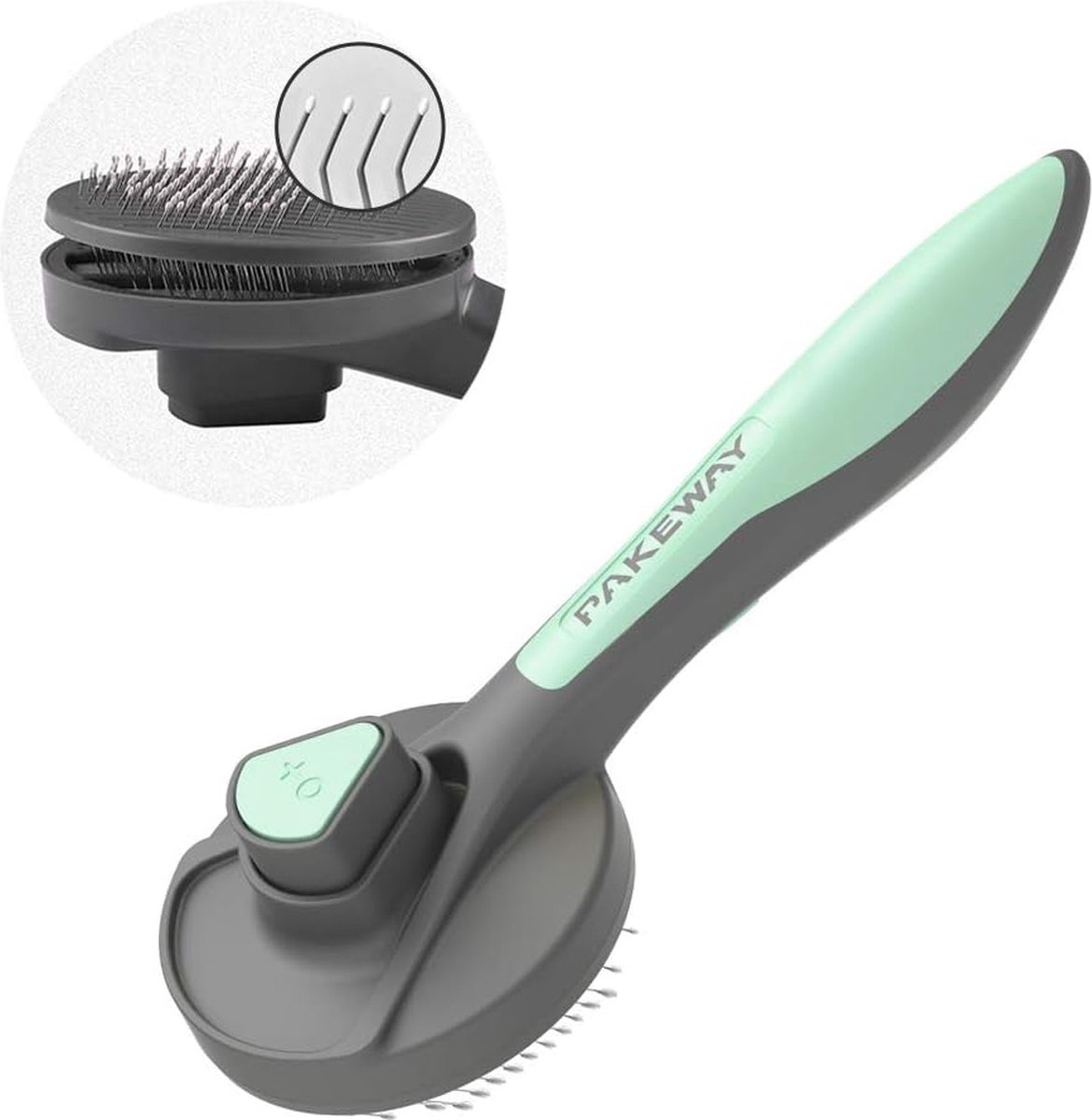 PAKEWAY Kat Grooming Borstel, Hond Slicker Borstel, Huisdier Reinigingsvergieten Borstel Massage Kammen voor katten en honden met kort, Medium & Lang Haar