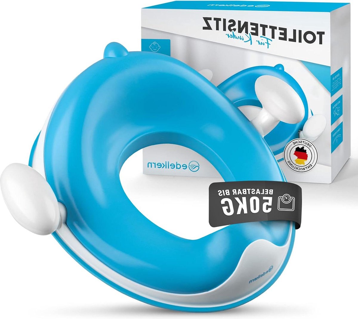 Goedkoopste Ergonomische Edelkern Toiletbril voor kinderen tot 50 kg - Universeel toiletopzetstuk met handgrepen en spatbescherming Toiletbril voor kinderen