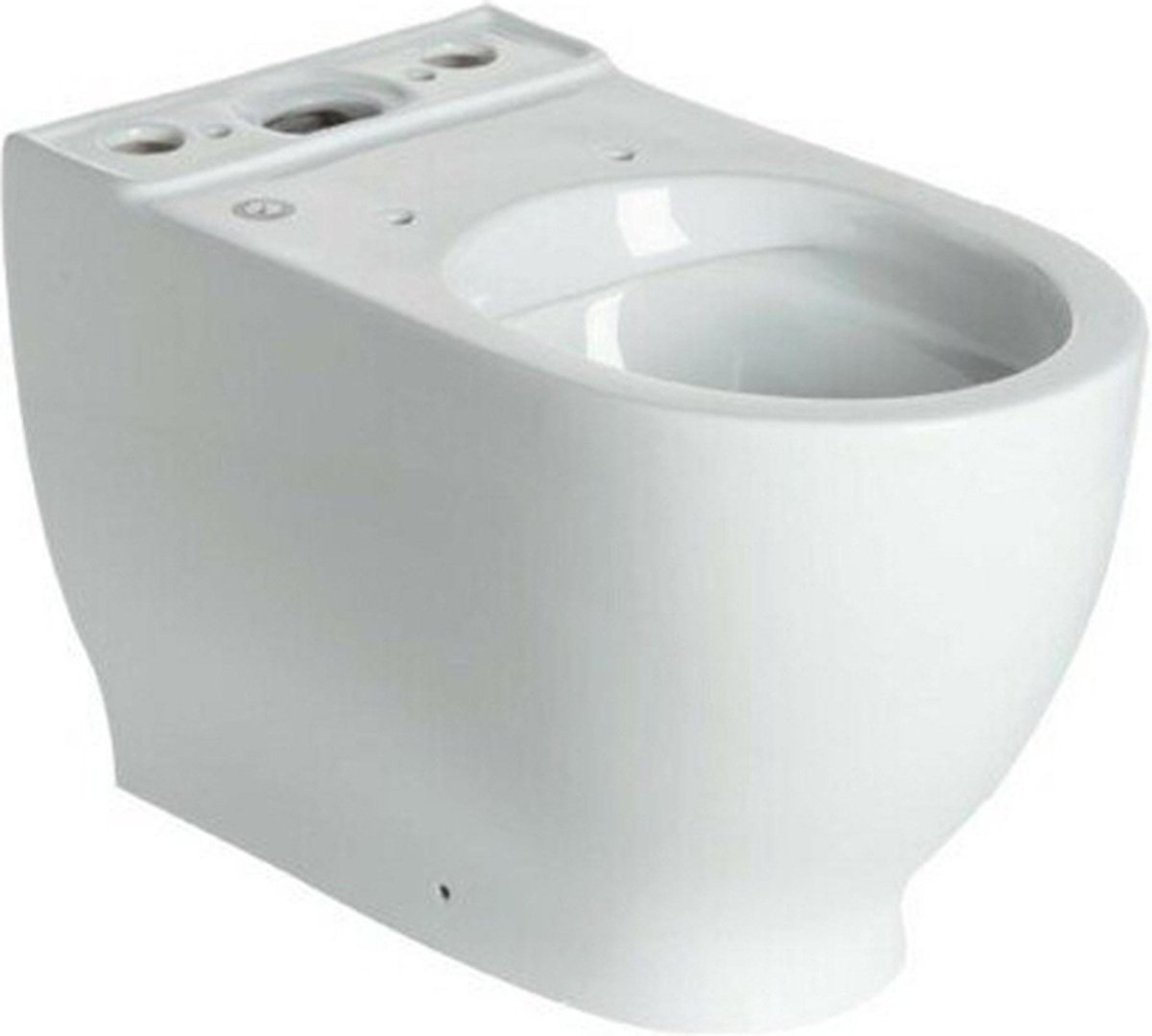 Nemo Spring Cascata duoblokpot 66.5x41x36cm zonder spoelrand Huitgang 65cm porselein wit