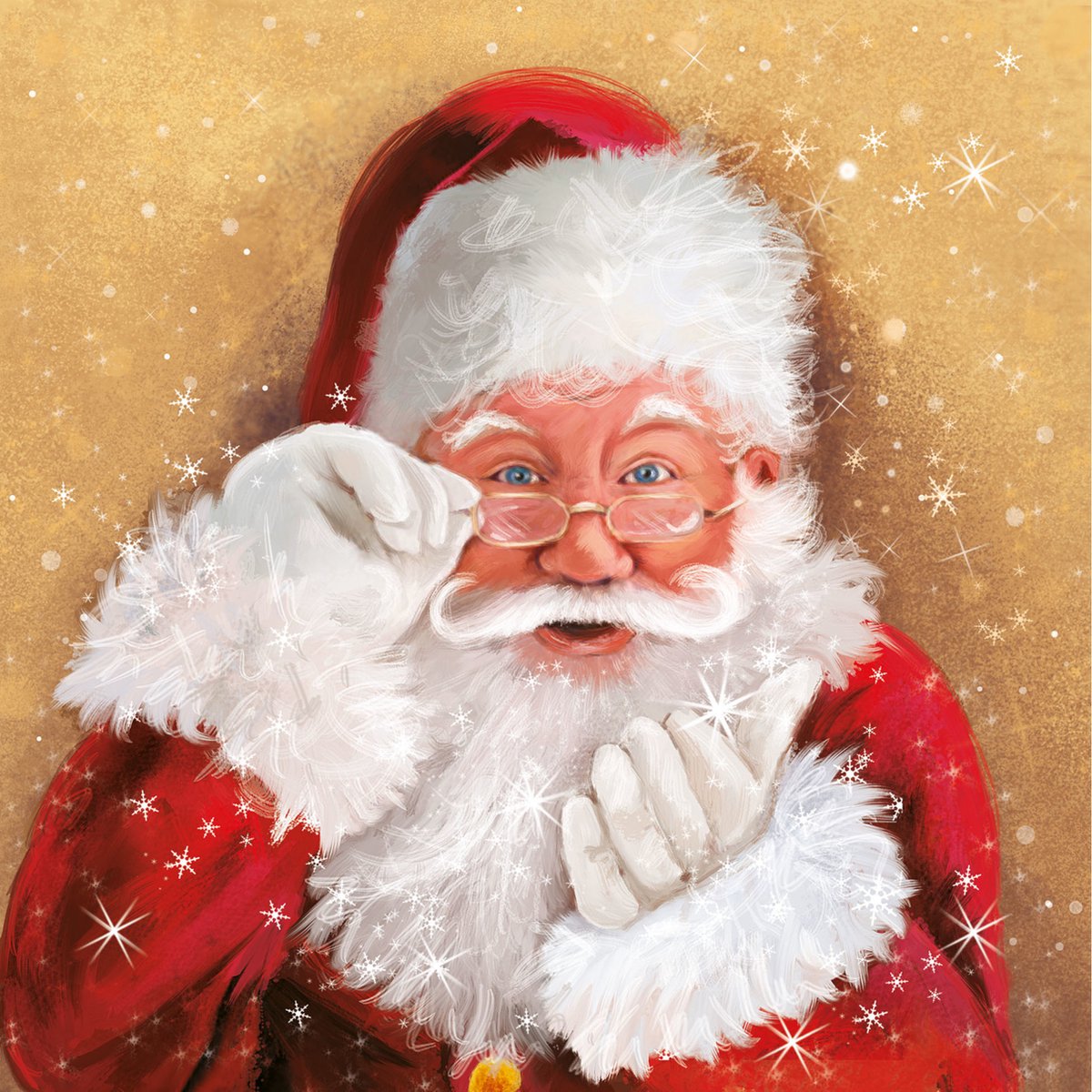 Party Deco 20 Kerstman Kerst Servetten, Nieuwigheid Feestelijke