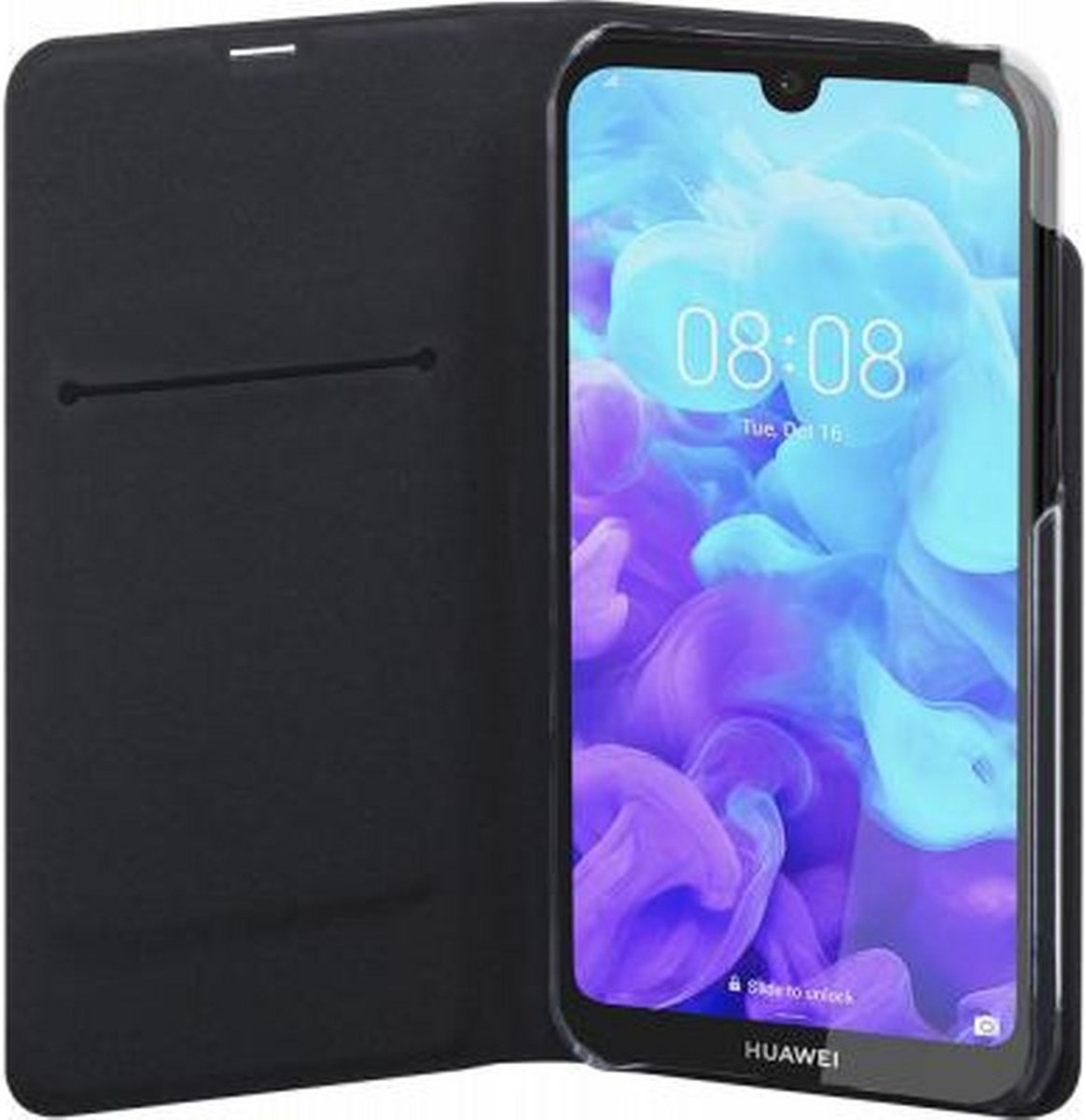 Bigben Connected, Foliohoes voor Huawei Y5 2019 Folio bescherming, Zwart