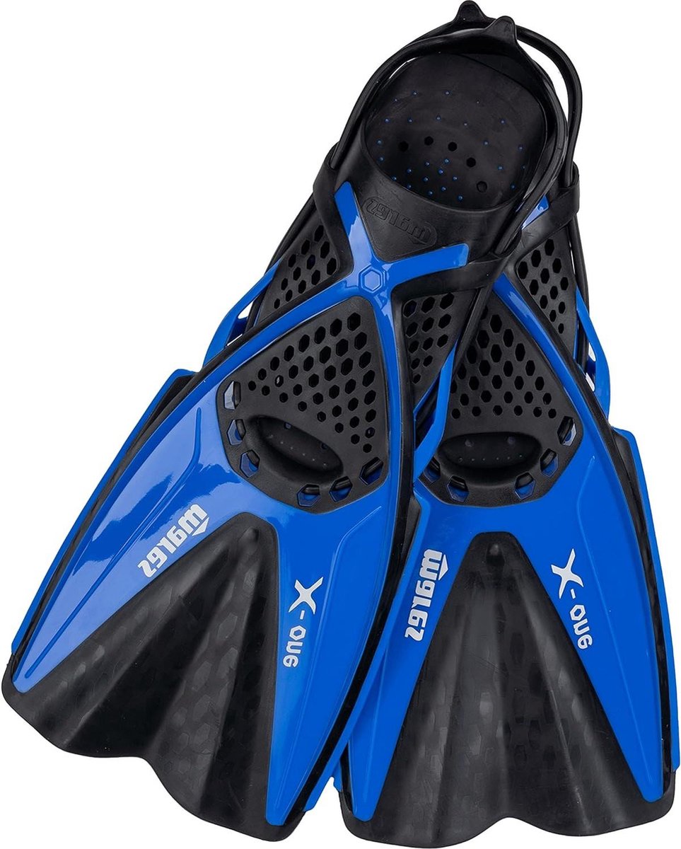 Snorkelvliezen voor kinderen Aquazone X-One Jr. uniseks blauw XS met verstelbare hielband