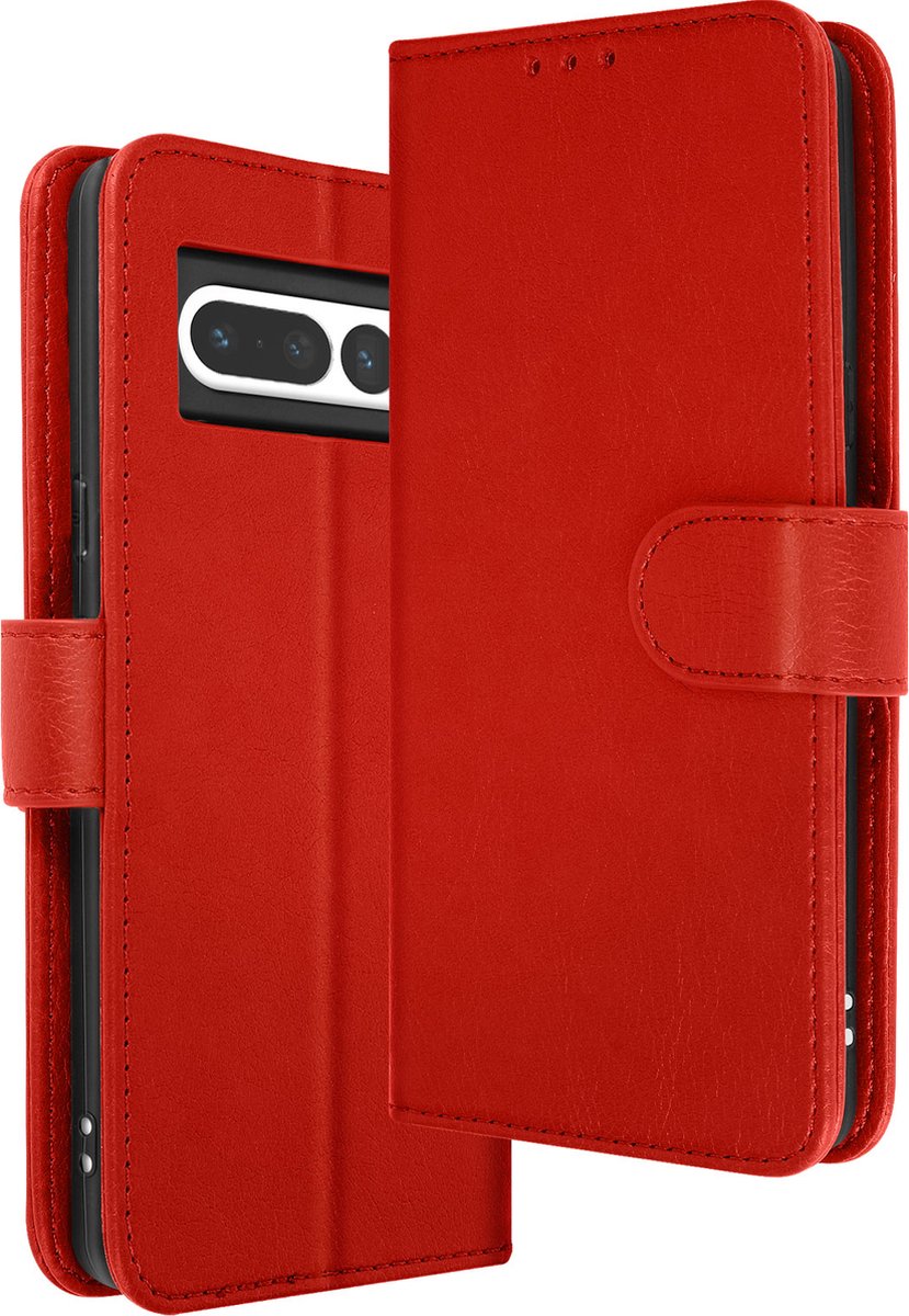 Geschikt voor Google Pixel 7 Pro Bookcover Video Support Functie Rood