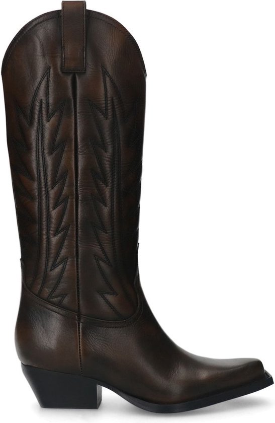 Sacha Dames Brownwashed leren cowboylaarzen Maat 36 bol