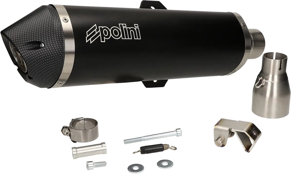 Uitlaat Polini Racing zwart Piaggio MP3 500cc (vanaf 2017)