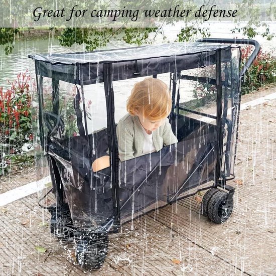 Opvouwbare regenbescherming 110 x 74 cm - transparante regenhoes met ritssluiting — afbeelding 3