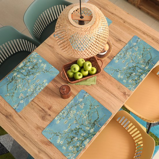 Set de table - Van Gogh - Blossom - Maîtres anciens - Vincent van Gogh - 45x30 cm - 6 pièces - Résistant à la chaleur - Antidérapant - Pad - Amovible