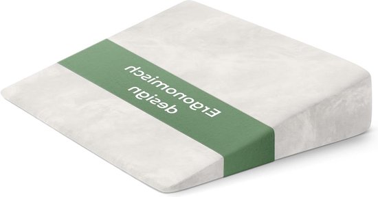 Rucener Rugleuningkussen hoge rugleuning kussen groot driehoekig kussen hoge rugleuning voor bed perfect als kussen voor televisie kijken en lezen is er in vele maten grijs 140 cm