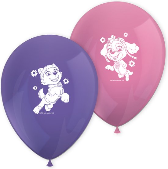 Vegaoo - 8 Paw Patrol ballonen Skye en Everest