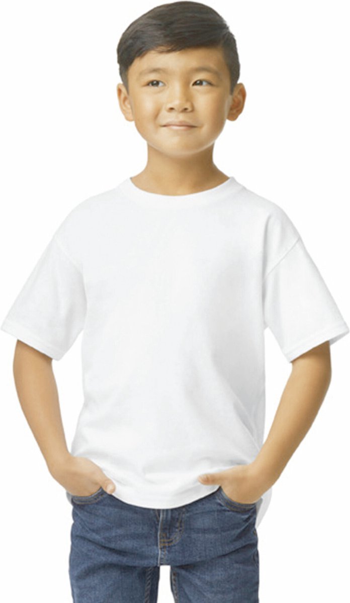 Gildan Kinder-T-shirt Softstyle Midweight GI65000B - White - 3/4 years (XS)