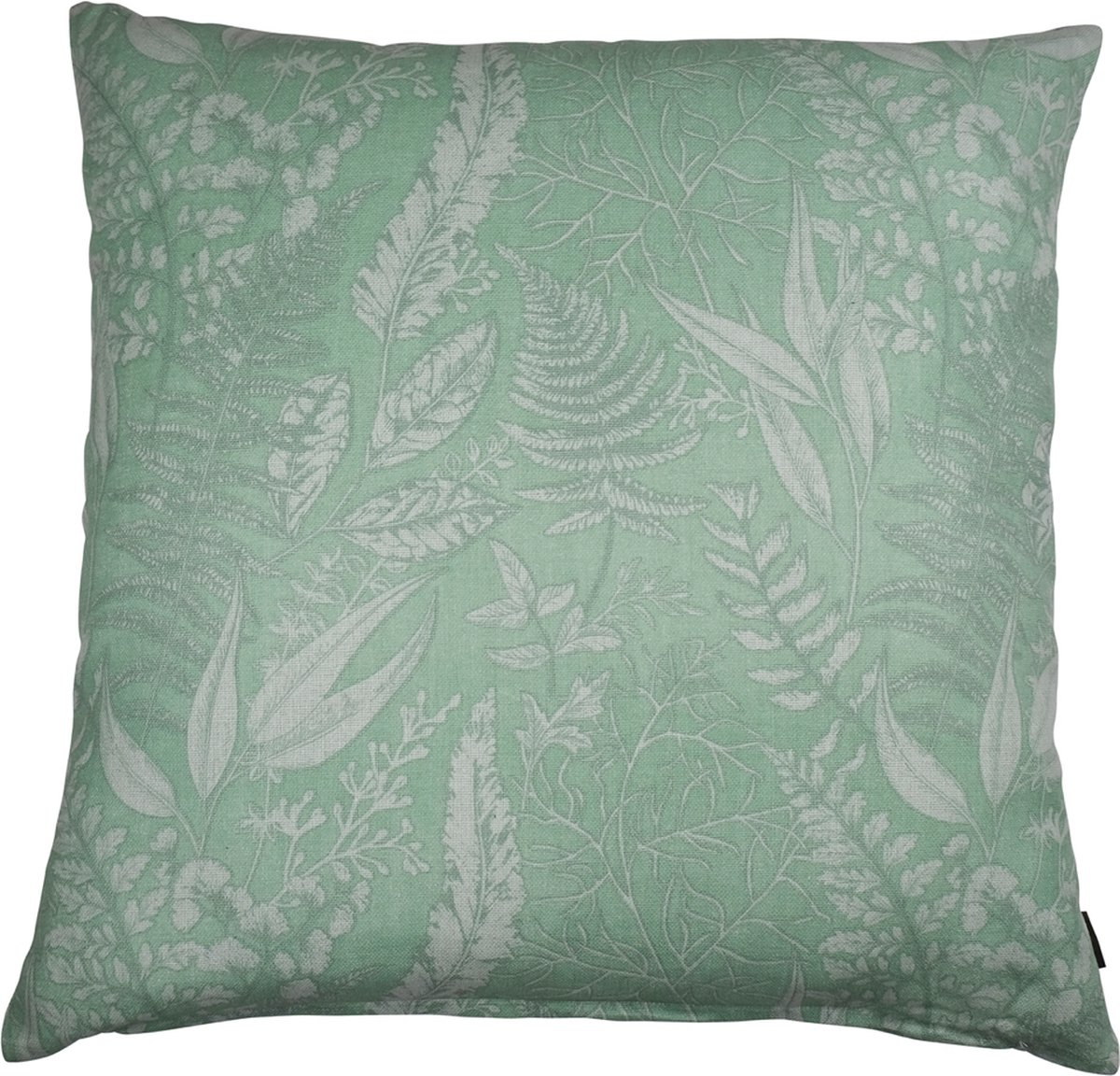 Linen & More Fern Print Granite Groen Kussen -60 X 60