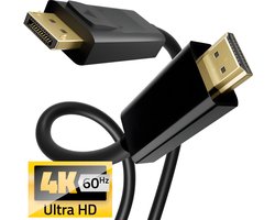 Active DisplayPort naar HDMI Kabel - 2 Meter - Tot 4K Ultra HD 60Hz - Actieve DP (Male) naar HDMI (Female) Converter