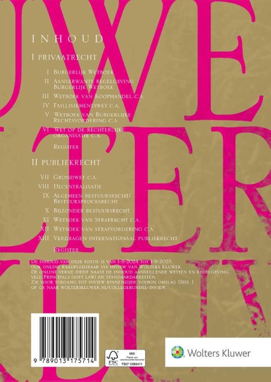 Collegebundel 20242025 Regular Edition 9789013175714 Wolters