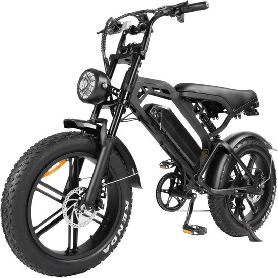 Ebikekopen.com Fatbike V20 Pro 6.0 - 2024 model - Met Slot - Achterzitje - E bike - E-Fatbike - Elektrische Fiets - Met Accessoires - Voetensteuntjes - 2024/2025 Model