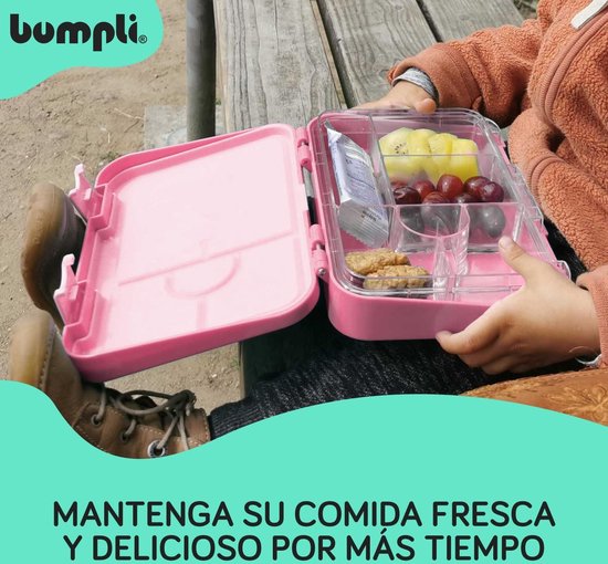 LÄSSIG 1210059964 KinderbRoodtrommel roestvrij staal en bamboe lunchbox ontbijtbox duurzaam kleuterschool school, slak, bijen, egels,1 stuk (1 pak),Zilver
