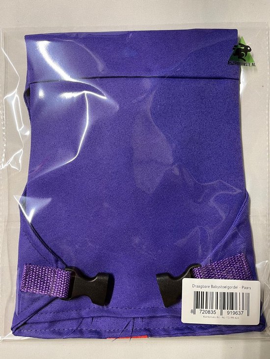 Allernieuwste.nl® Draagbare Babystoelgordel Paars - Veilig, Opvouwbaar en Comfortabel voor Onderweg van Allernieuwste.nl® — afbeelding 2