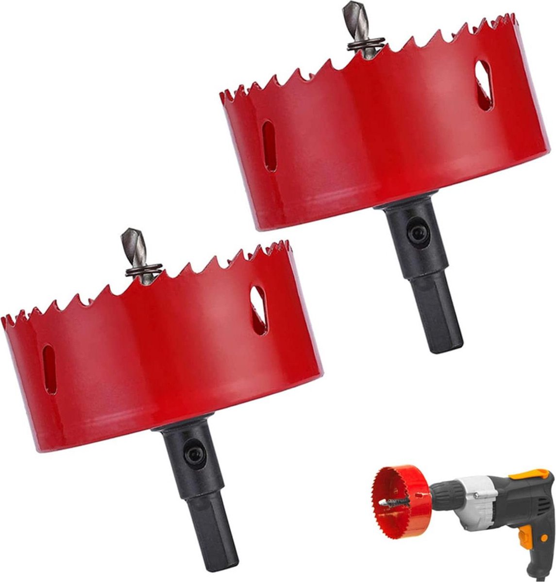 Bi-Metaal Gatenzaag Set M42 Boorgat Snijgereedschap voor IJzer Aluminium Hout Rood