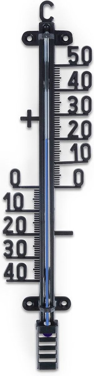 Buitenthermometer Zwart 25 cm - Thermometer voor Buiten - Temperatuurmeter