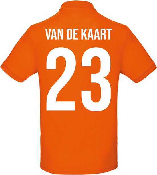 Oranje polo - Van de kaart - Koningsdag - EK - WK - Voetbal - Sport - Unisex - Maat XL