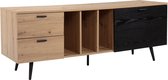 Rootz Lowboard TV-meubel 150 cm - TV-kast - Entertainmentmeubel - Modern eiken ontwerp - Ruime opbergruimte - Duurzame constructie - 150 cm x 55 cm x 40 cm