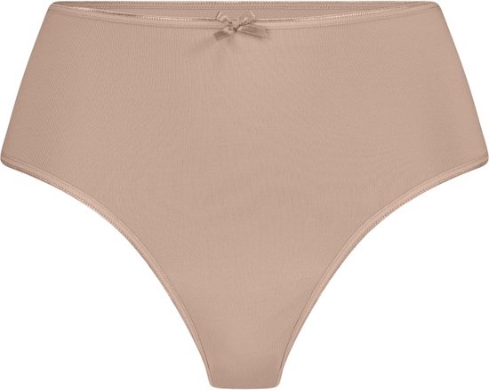 RJ Bodywear Pure Color dames maxi string (1-pack) - lichtbruin - Maat: M