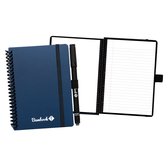 Bambook Colourful uitwisbaar notitieboek - Donkerblauw (Navy) - A6 - Blanco & lined - Duurzaam, herbruikbaar whiteboard schrift - Met 1 gratis stift
