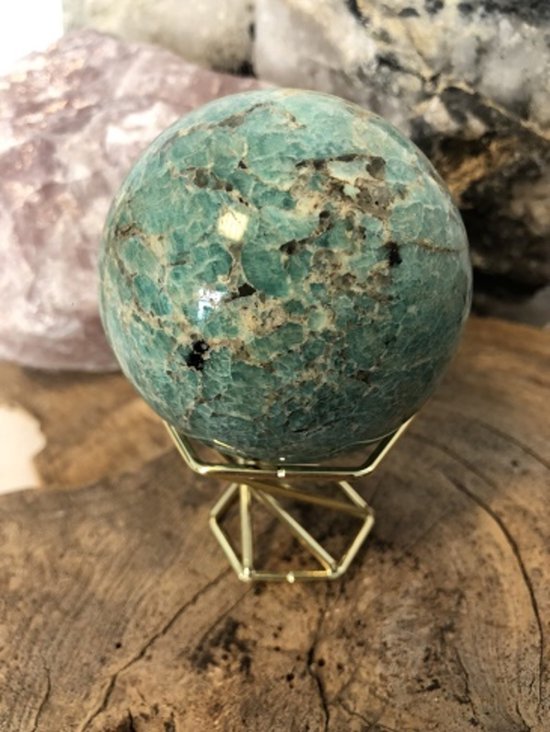 Boule de pierres précieuses Amazonite 65-70 mm